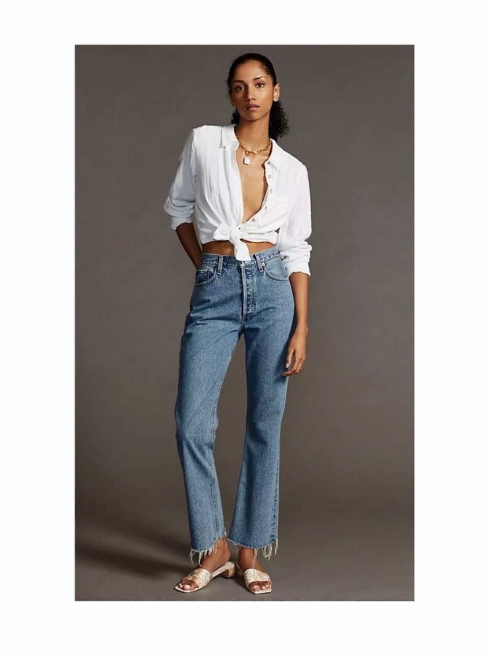 AGOLDE Relaxed Boot Jeans in Static Blue